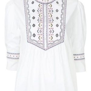 Talitha size M white embroidered willow top